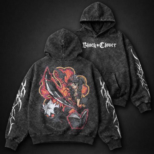 Black Clover Signature Washed Hoodie