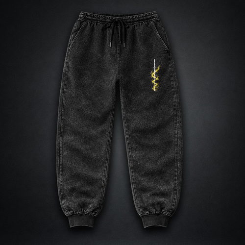 Demon Slayer Zenitsu Washed Joggers