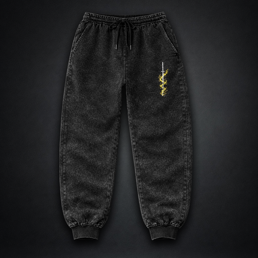 Demon Slayer Zenitsu Washed Joggers