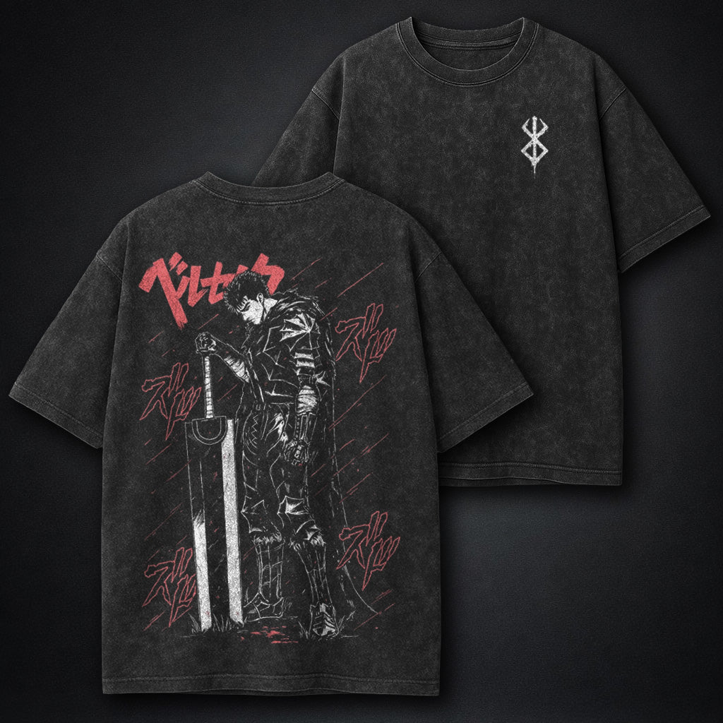 Berserk French-terry Washed T-Shirt