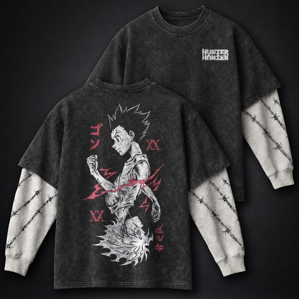 Hunter x Hunter Relaxed Washed Double Sleeves T-Shirt