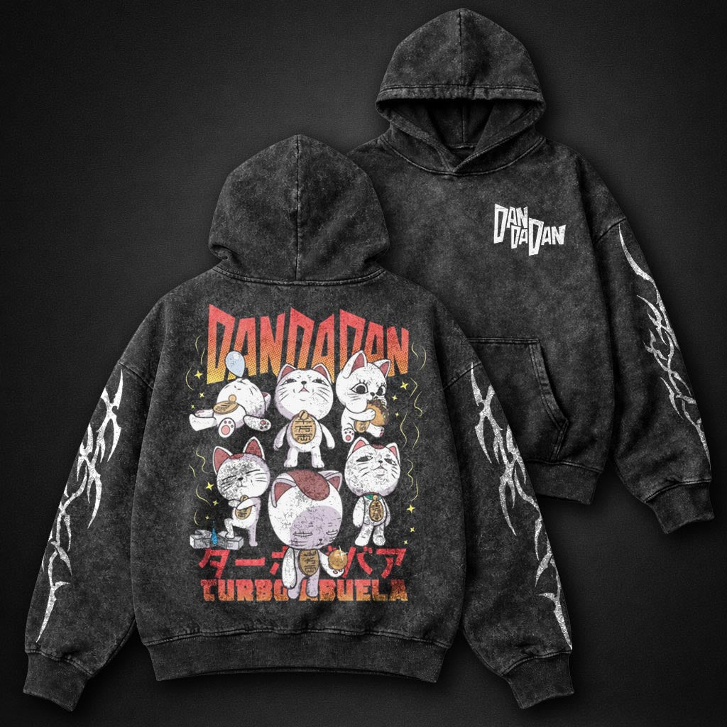 Dandadan Oversized Washed Hoodie