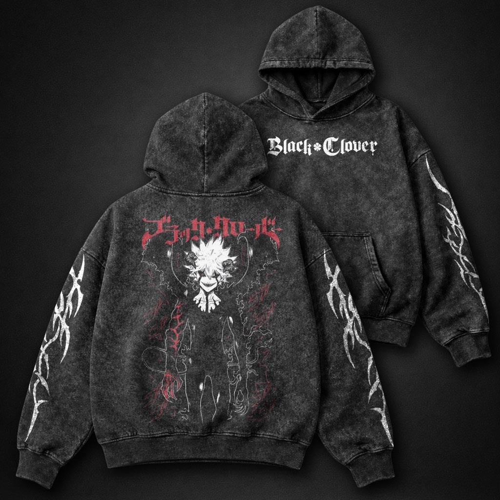 Black Clover Relaxed Washed Hoodie