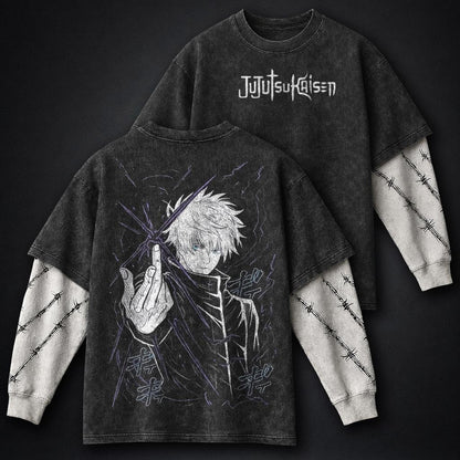 Jujutsu Kaisen Comfortable Washed Double Sleeves T-Shirt