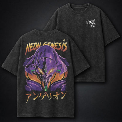 Neon Genesis Evangelion Streetwear Washed T-Shirt
