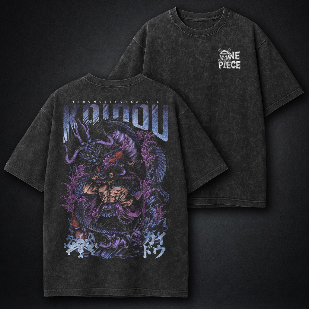 One Piece Signature Washed T-Shirt