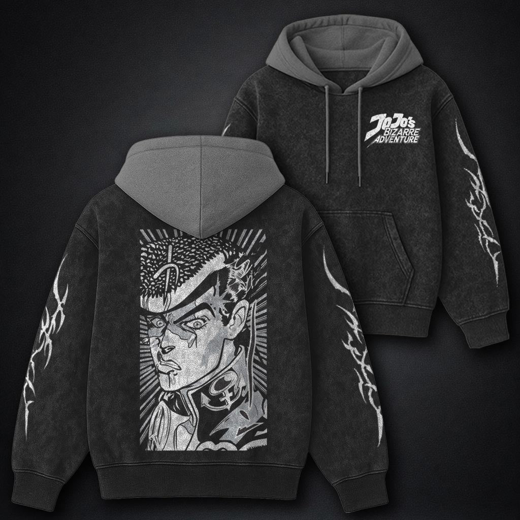 JoJo Everyday Black and Grey Washed Hoodie
