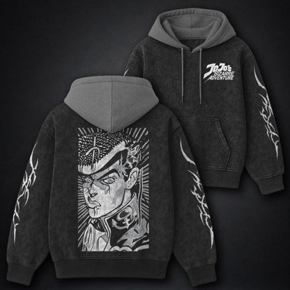 JoJo Everyday Black and Grey Washed Hoodie