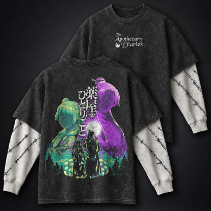 Apothecary Diaries Graphic Washed Double Sleeves T-Shirt