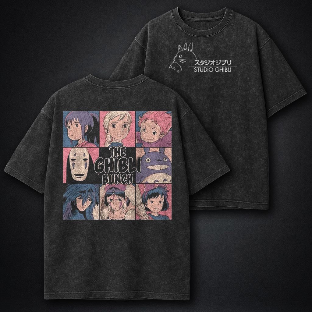 Ghibli Oversized Washed T-Shirt