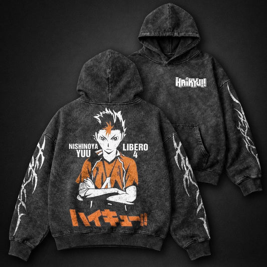 Haikyuu Graphic Washed Hoodie