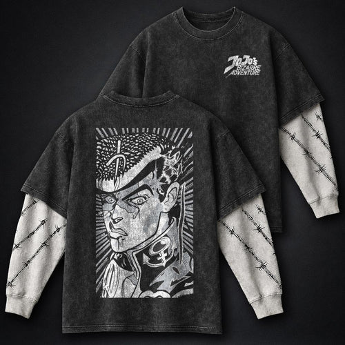 JoJo Retro Washed Double Sleeves T-Shirt