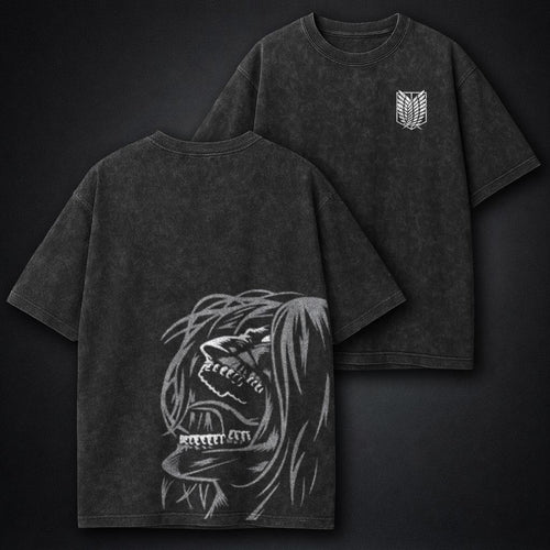 Attack on Titan Oversized Washed T-Shirt