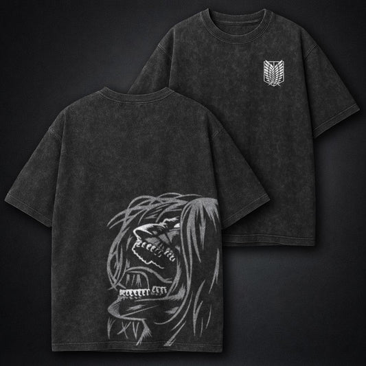 Attack on Titan Oversized Washed T-Shirt