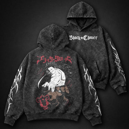 Black Clover Clean Washed Hoodie