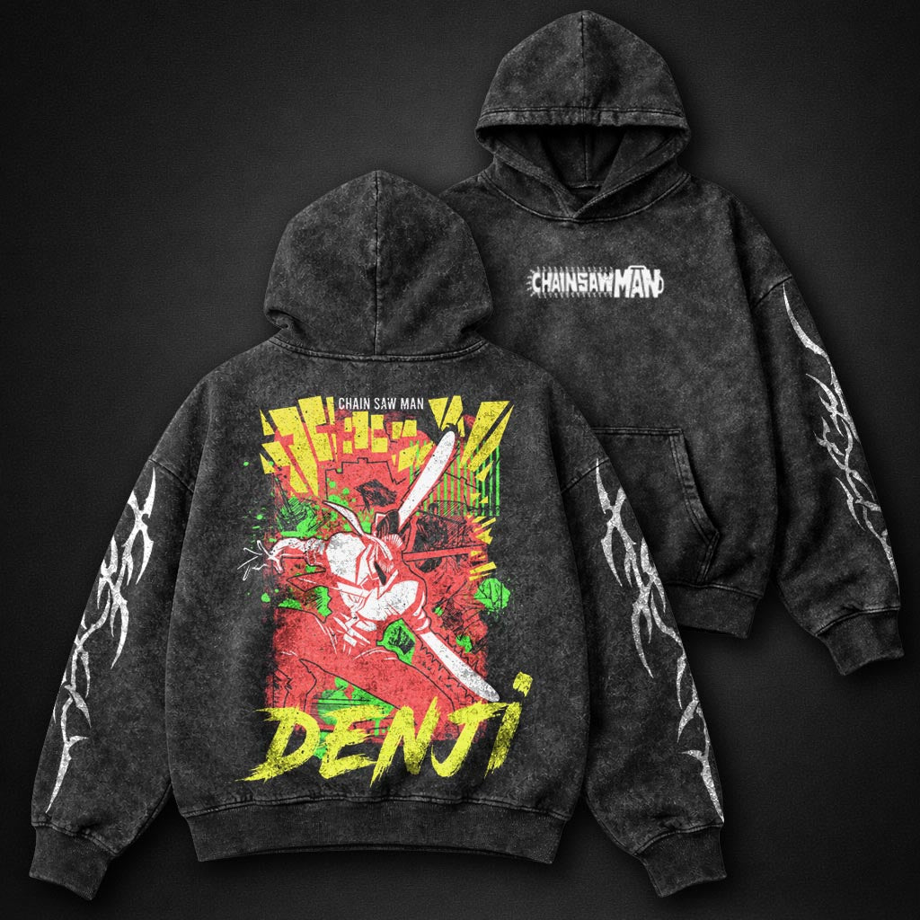 Chainsaw Man Streetwear Washed Hoodie