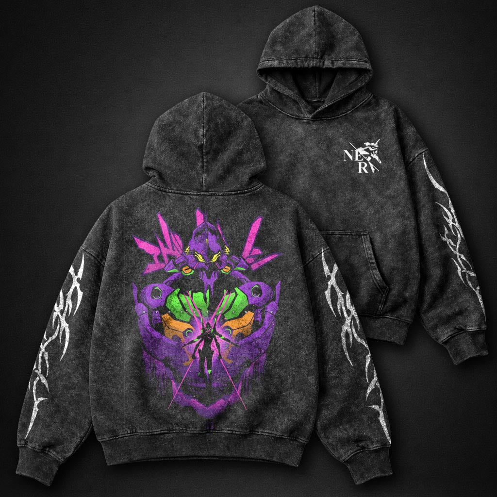Neon Genesis Evangelion Heavyweight Washed Hoodie