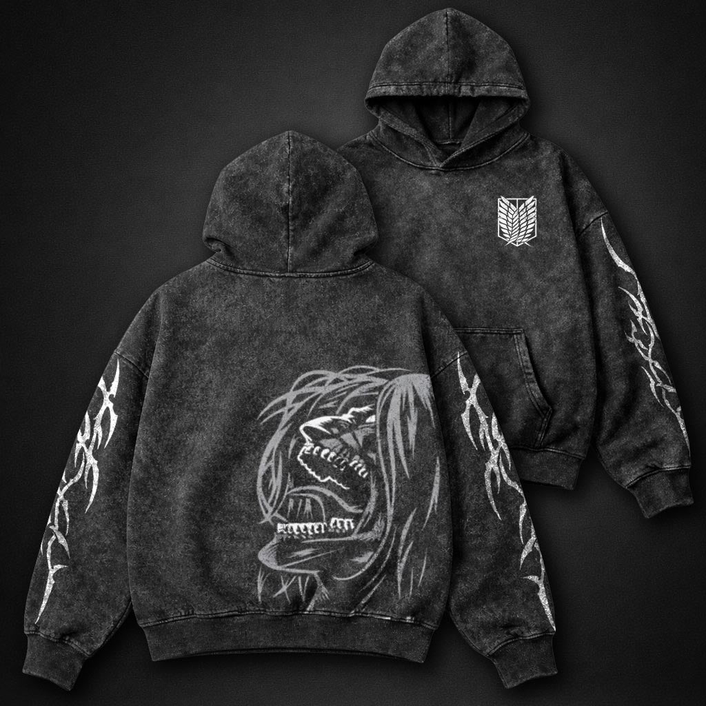 Attack on Titan Minimal Washed Hoodie
