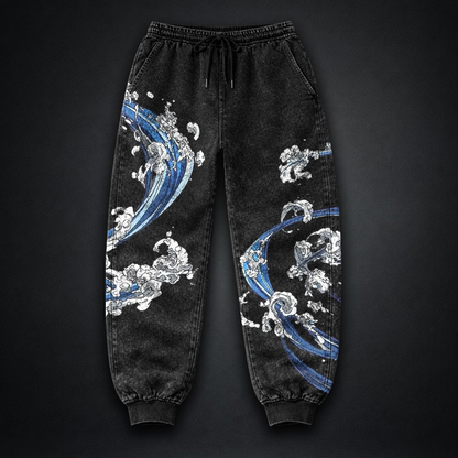 Demon Slayer Tanjiro Water Breathing Washed Joggers