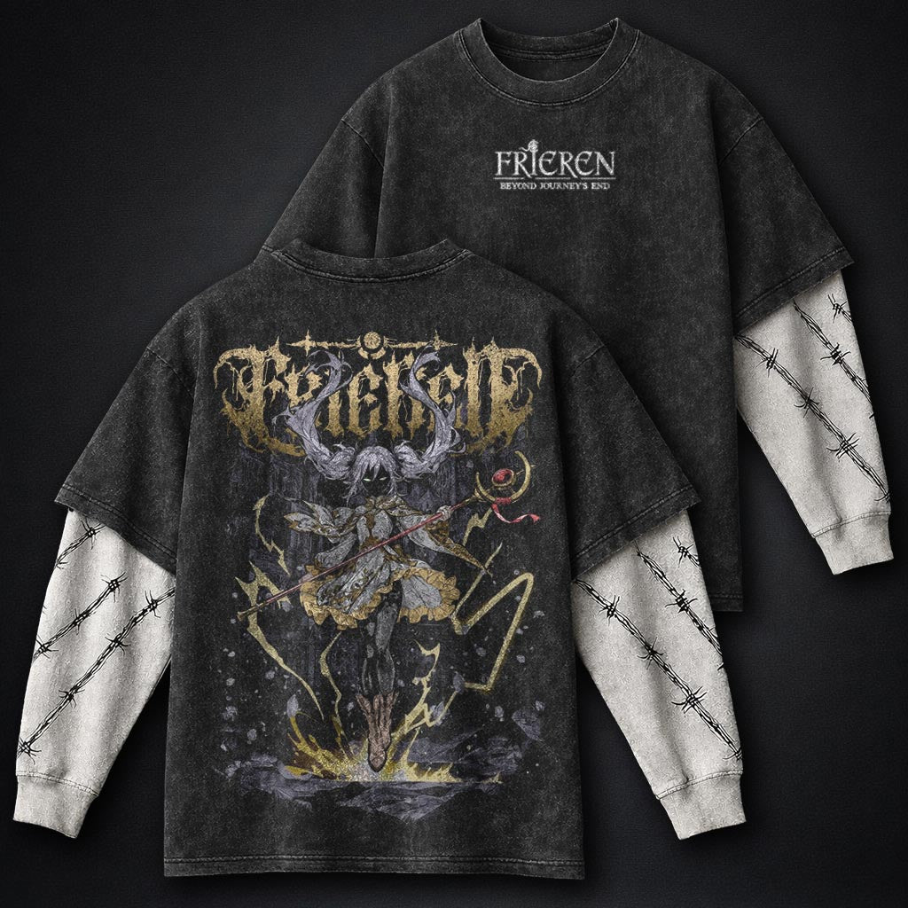 Frieren Relaxed Washed Double Sleeves T-Shirt