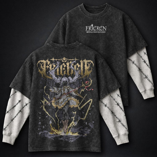Frieren Relaxed Washed Double Sleeves T-Shirt