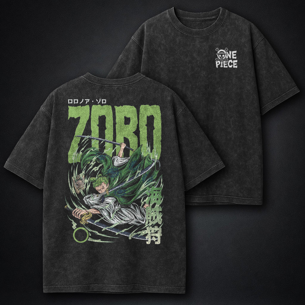 One Piece Graphic Washed T-Shirt