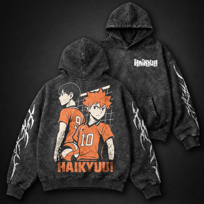 Haikyuu Vintage Washed Hoodie