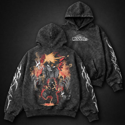 My Hero Academia Washed Washed Hoodie