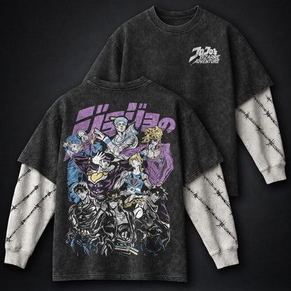 JoJo Soft Washed Double Sleeves T-Shirt