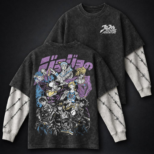 JoJo Soft Washed Double Sleeves T-Shirt