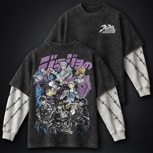 JoJo Soft Washed Double Sleeves T-Shirt