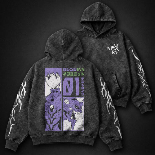 Neon Genesis Evangelion Classic Washed Hoodie