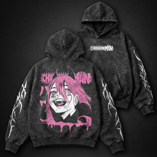 Chainsaw Man Lightweight Washed Hoodie
