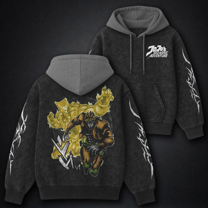 JoJo Signature Black and Grey Washed Hoodie