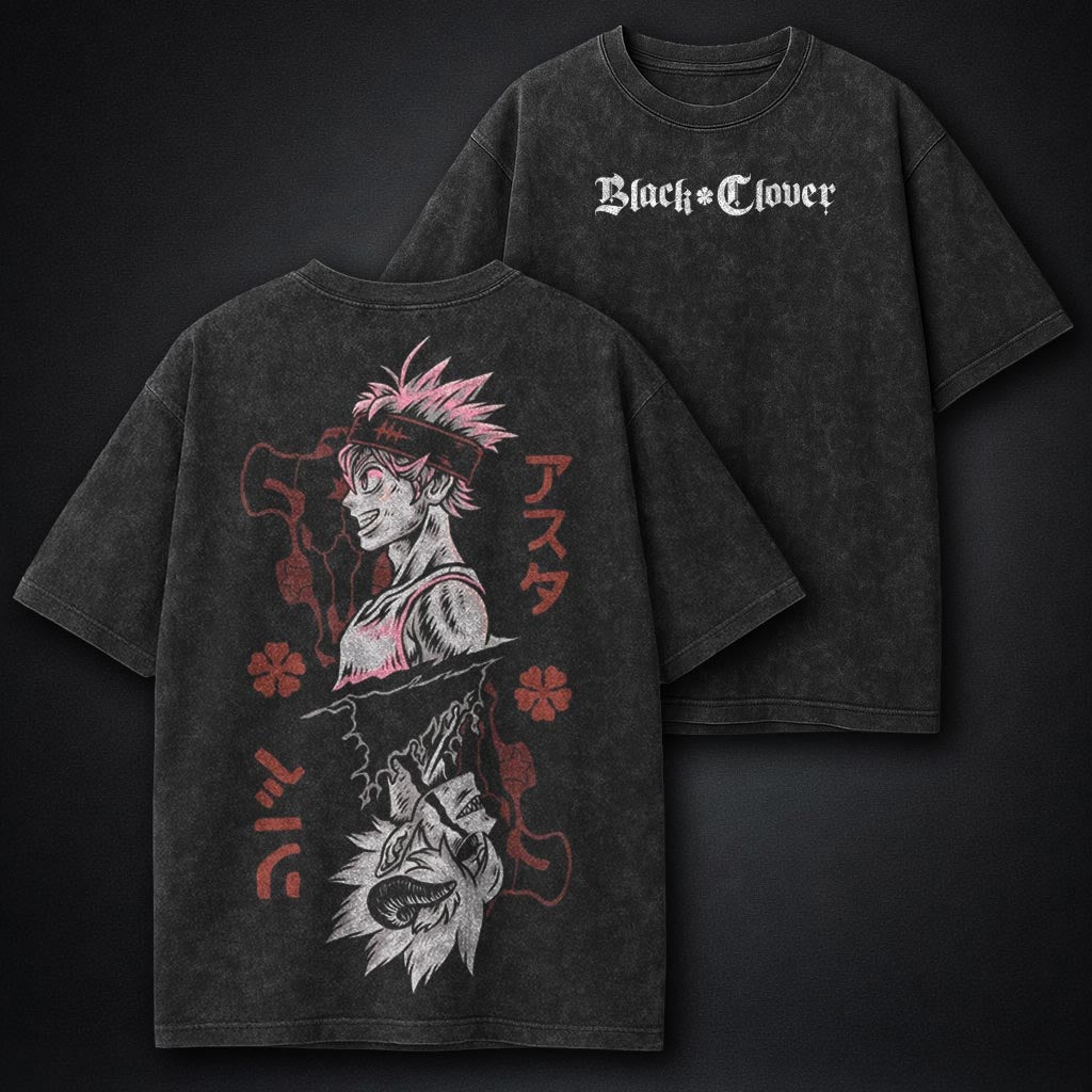 Black Clover Urban Washed T-Shirt