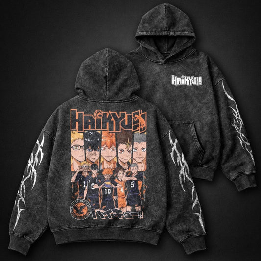 Haikyuu Minimal Washed Hoodie