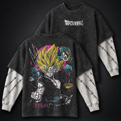 Dragon Ball Urban Washed Double Sleeves T-Shirt