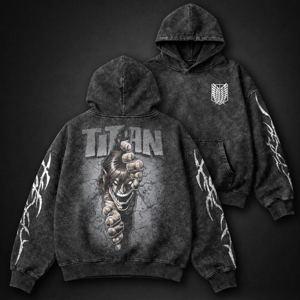 Attack on Titan Heavyweight Washed Hoodie
