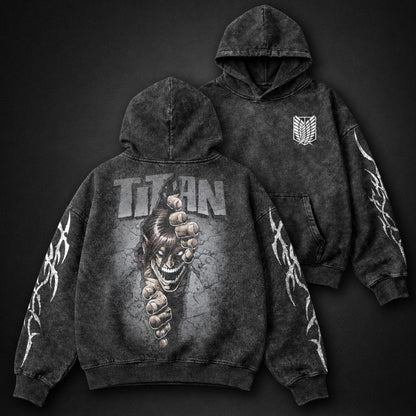 Attack on Titan Heavyweight Washed Hoodie