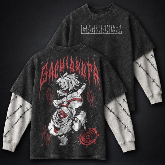Gachiakuta Signature Washed Double Sleeves T-Shirt
