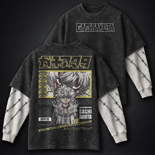 Gachiakuta Oversized Washed Double Sleeves T-Shirt