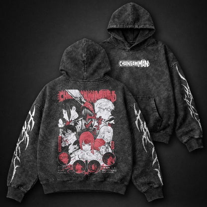 Chainsaw Man Washed Washed Hoodie