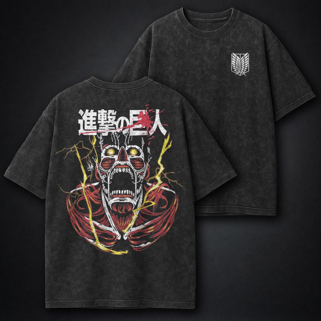 Attack on Titan Vintage Washed T-Shirt