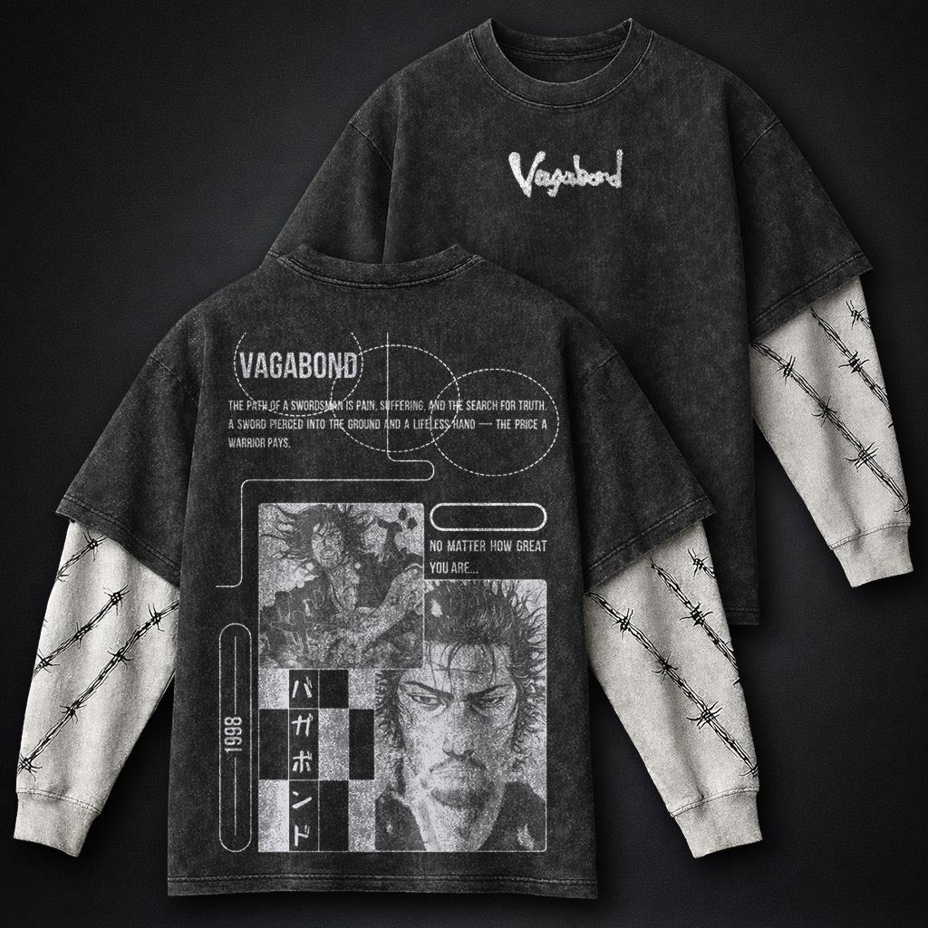 Vagabond Signature Washed Double Sleeves T-Shirt