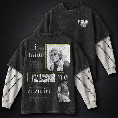 Vinland Saga Graphic Washed Double Sleeves T-Shirt