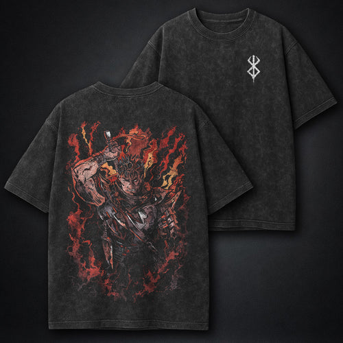 Berserk Fiery Guts Washed T-Shirt