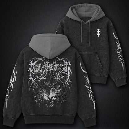 Berserk Everyday Black and Gray Washed Hoodie