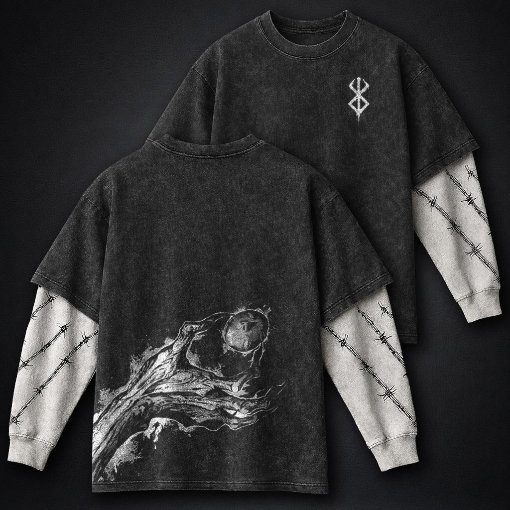 Berserk Premium Double Sleeves Washed T-Shirt