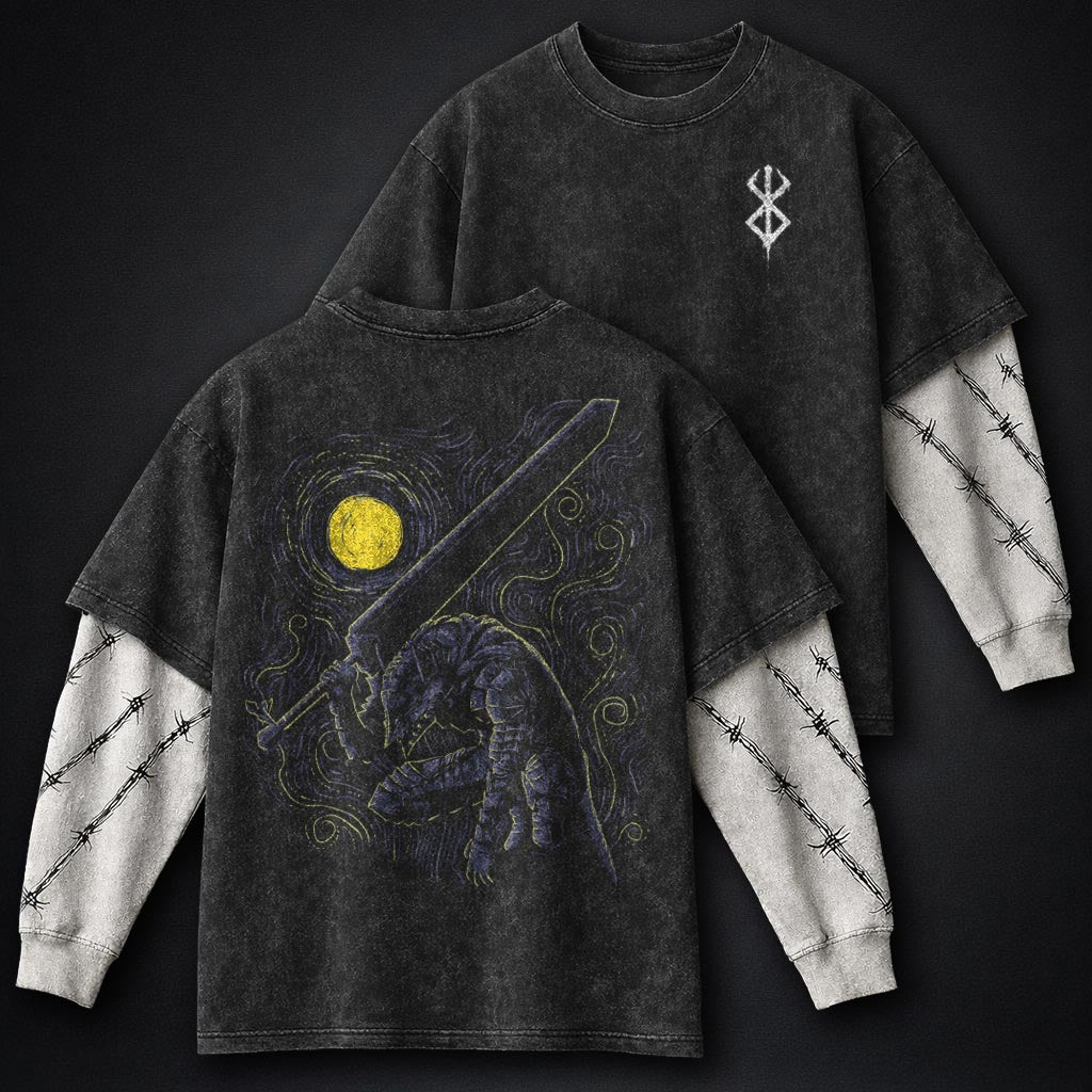 Berserk Iconic Double Sleeves Washed T-Shirt
