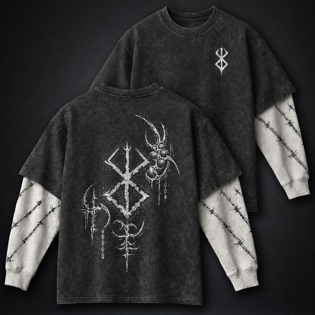 Berserk Essential Double Sleeves Washed T-Shirt